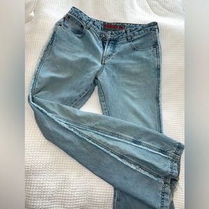 Light wash flare parasuco low waist jeans